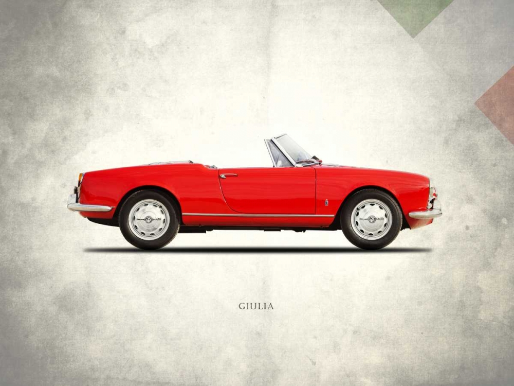 Alfa-Romeo Giulia 1600 Spider art print by Mark Rogan for $57.95 CAD