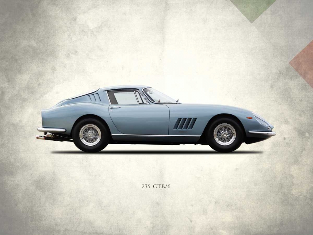 Ferrari 275 GTB-6C 1966 art print by Mark Rogan for $57.95 CAD
