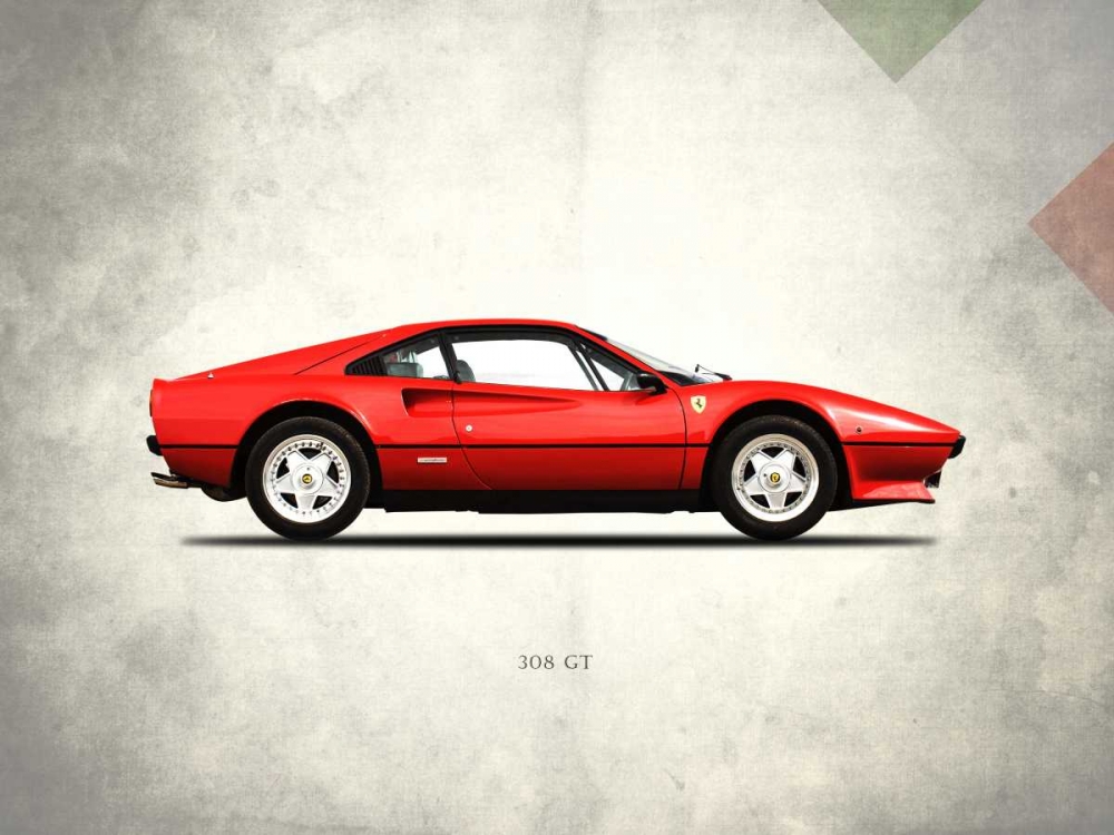 Ferrari 308GT Berlinetta 1977 art print by Mark Rogan for $57.95 CAD