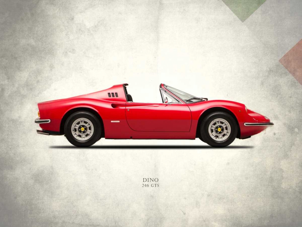 Ferrari Dino 246GTS 1973 art print by Mark Rogan for $57.95 CAD