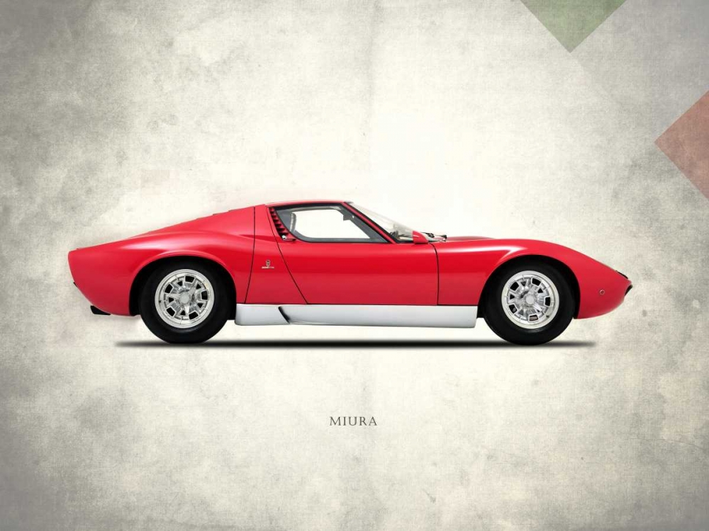 Lamborghini Miura P400 1967 art print by Mark Rogan for $57.95 CAD
