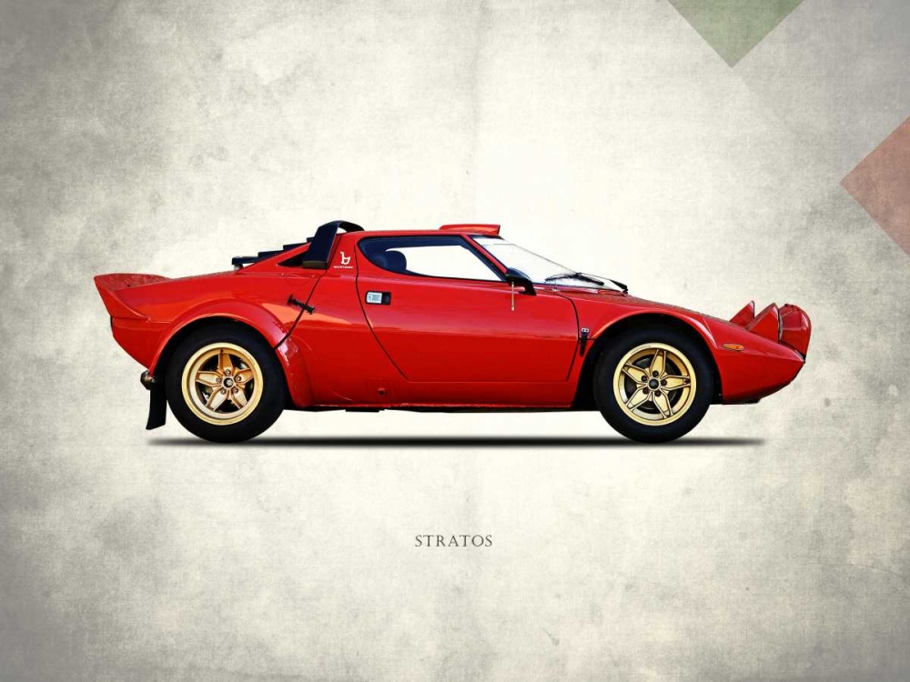 Lancia Stratos 1974 art print by Mark Rogan for $57.95 CAD