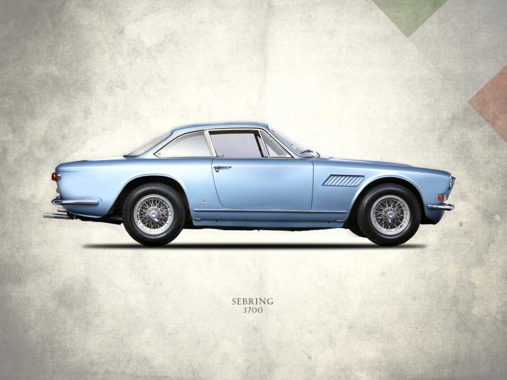 Maserati Sebring 3700 1969 art print by Mark Rogan for $57.95 CAD