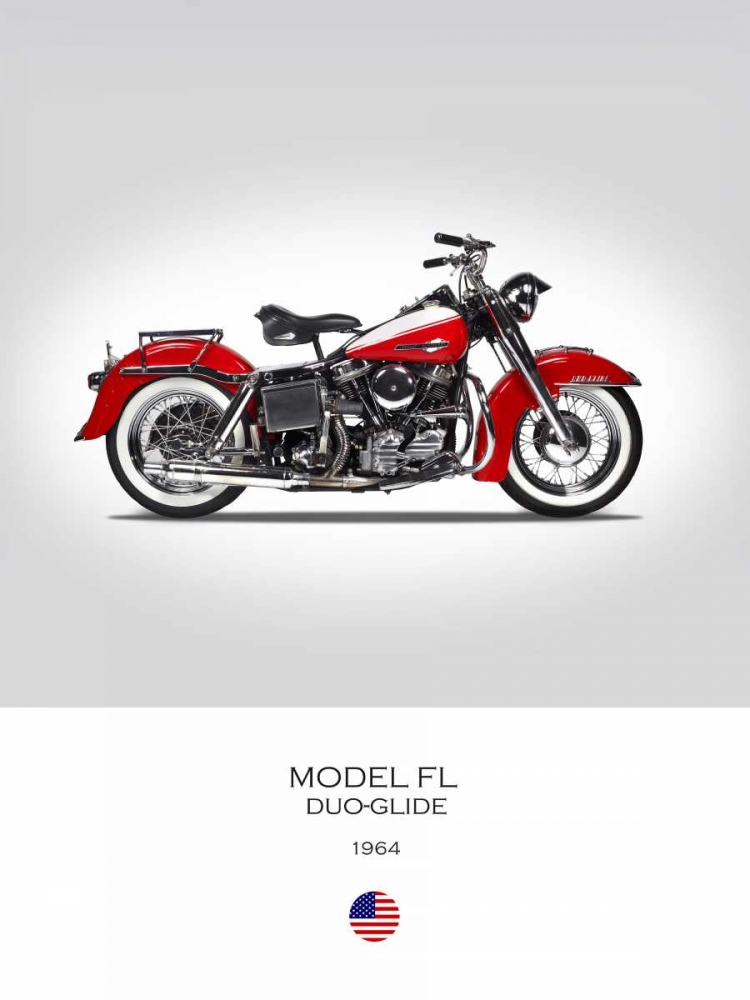 Harley Davidson Model FL Duo G art print by Mark Rogan for $57.95 CAD
