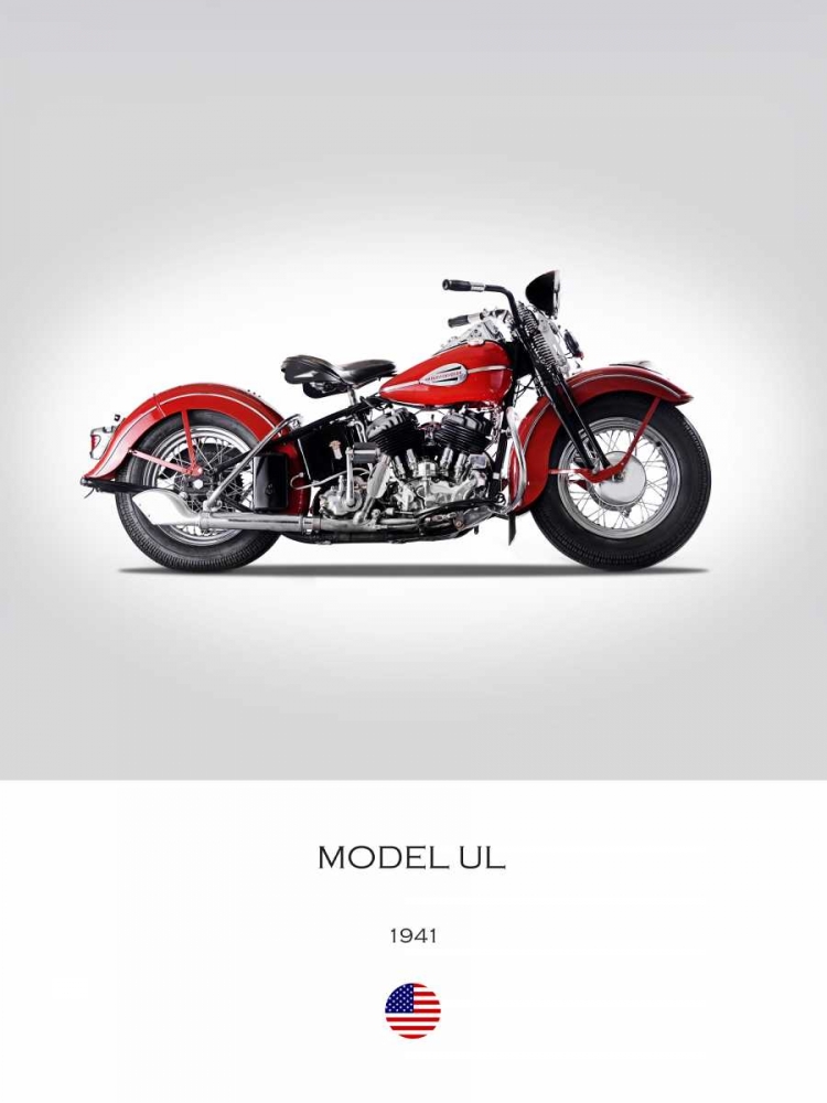 Harley Davidson Model UL 1941 art print by Mark Rogan for $57.95 CAD
