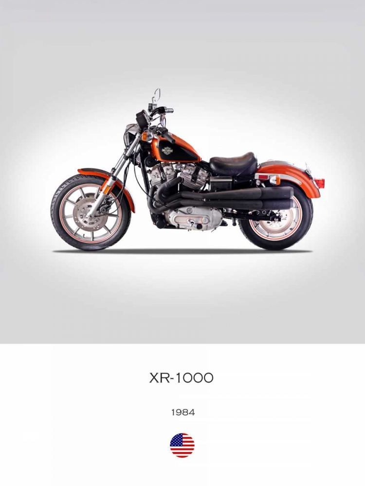 Harley Davidson XR 1000 1984 art print by Mark Rogan for $57.95 CAD