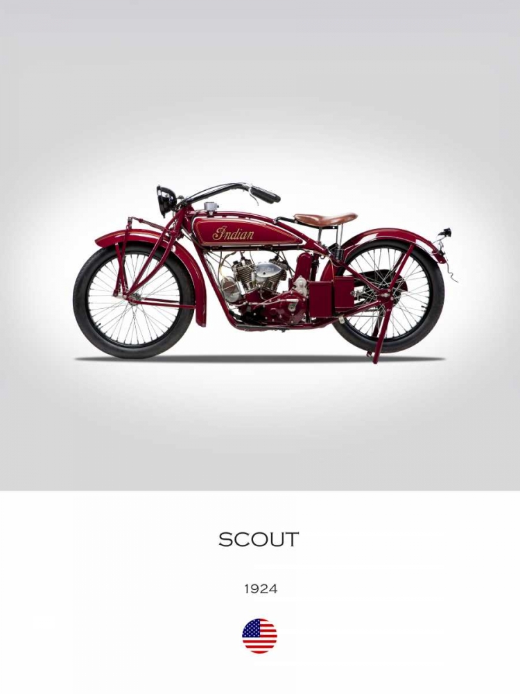 Indian Scout 1924 art print by Mark Rogan for $57.95 CAD