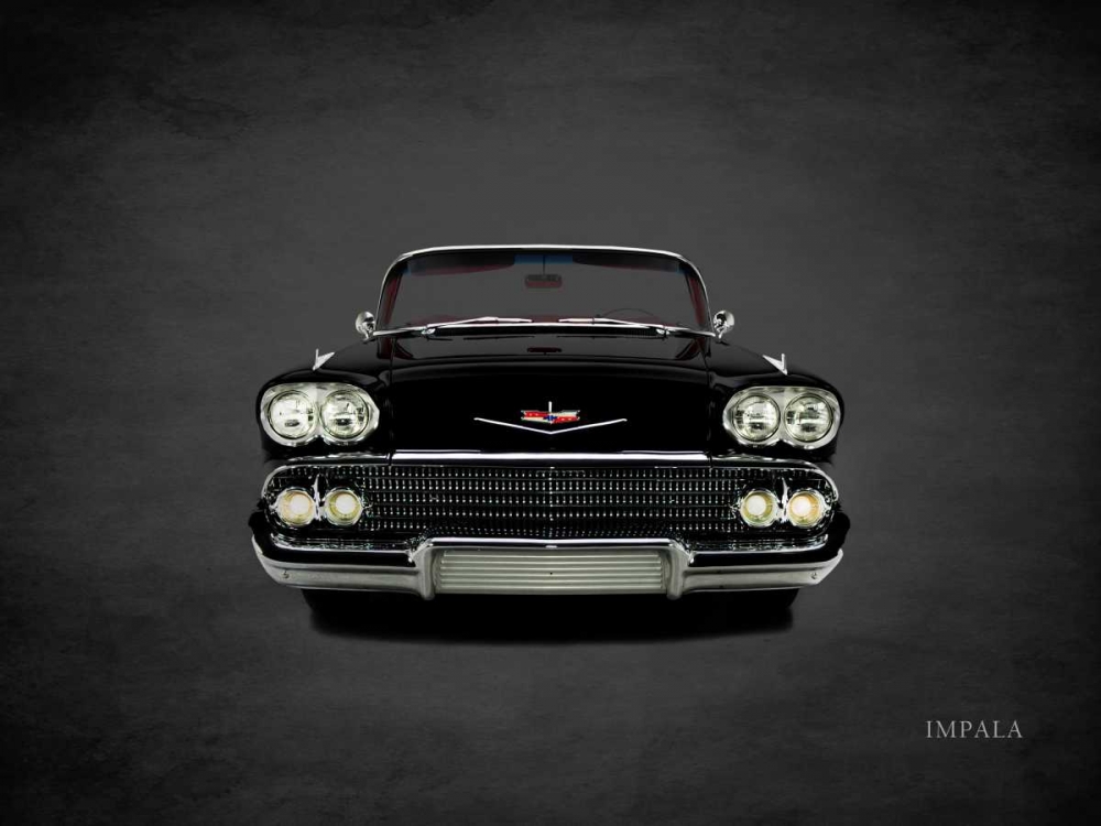 Chevrolet Impala 1958 art print by Mark Rogan for $57.95 CAD