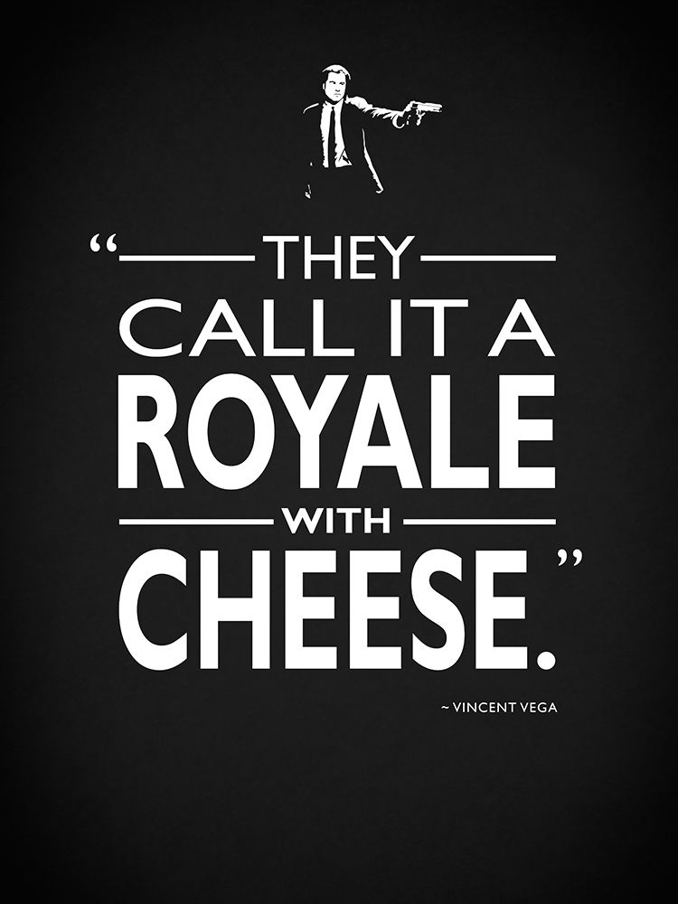 Pulp Fiction - With Cheese art print by Mark Rogan for $57.95 CAD