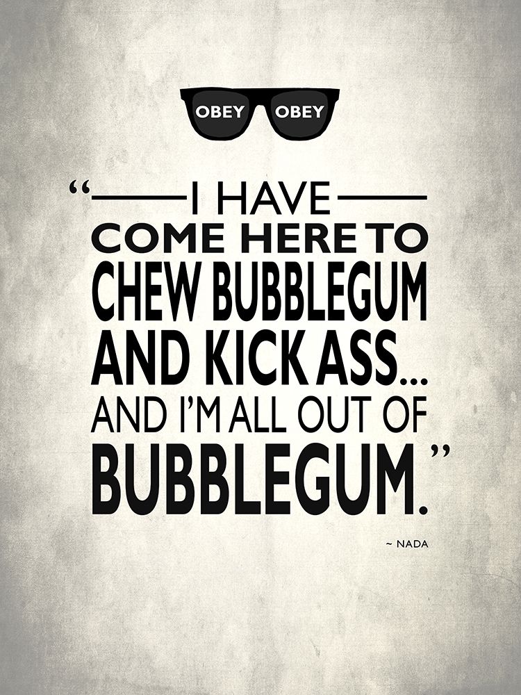 They Live Chew Bubble Gum art print by Mark Rogan for $57.95 CAD