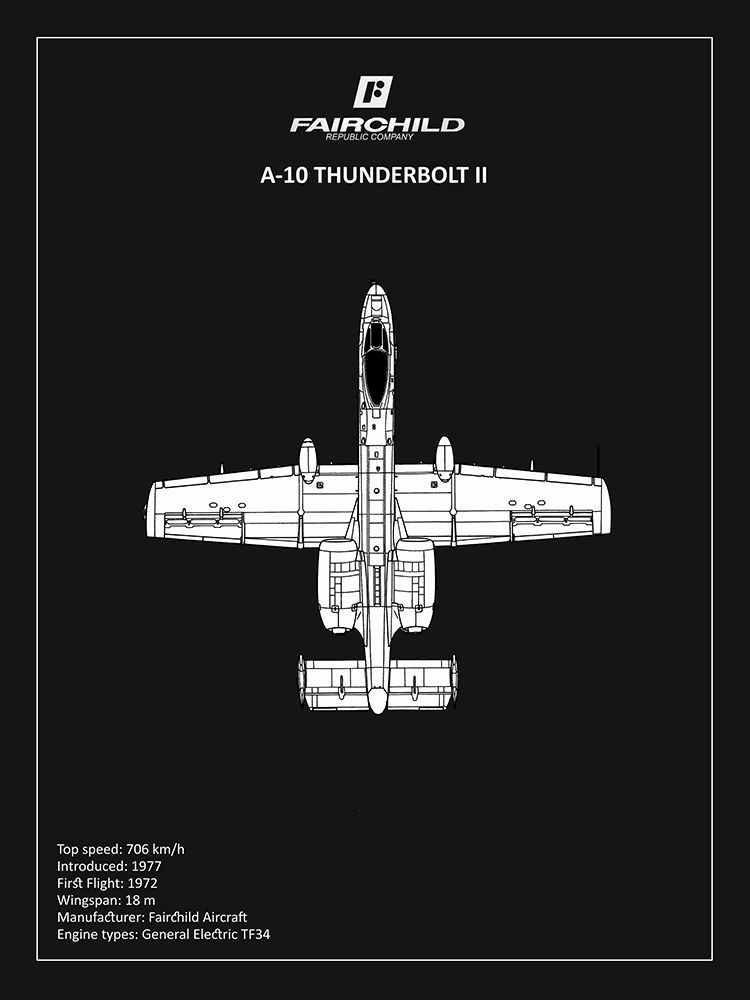 BP A-10 Thunderbolt 2 Black art print by Mark Rogan for $57.95 CAD