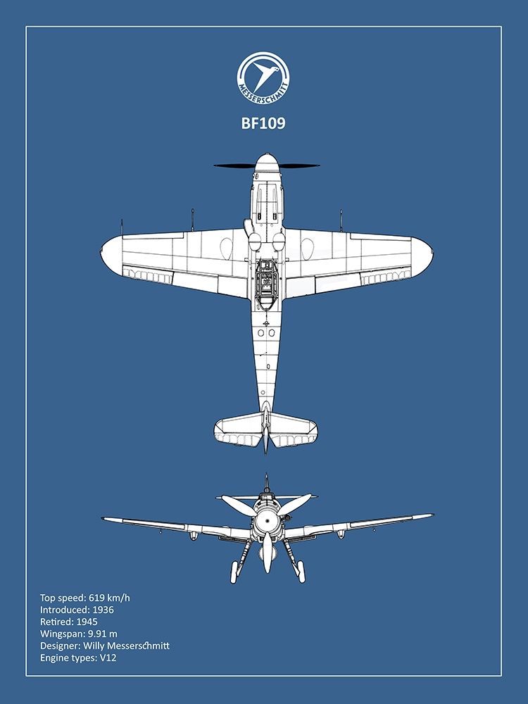 BP Messerschmitt ME 109 art print by Mark Rogan for $57.95 CAD