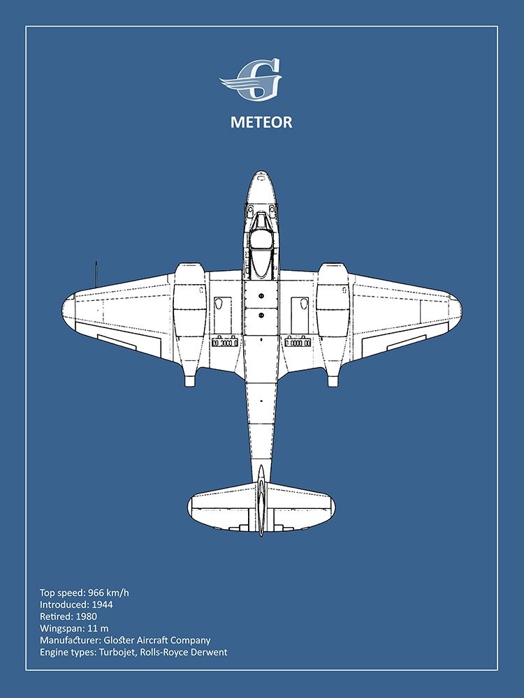 Gloster Meteor art print by Mark Rogan for $57.95 CAD