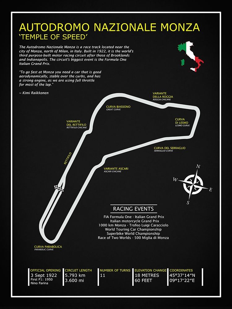 Autodromo Nazionale Monza BL art print by Mark Rogan for $57.95 CAD