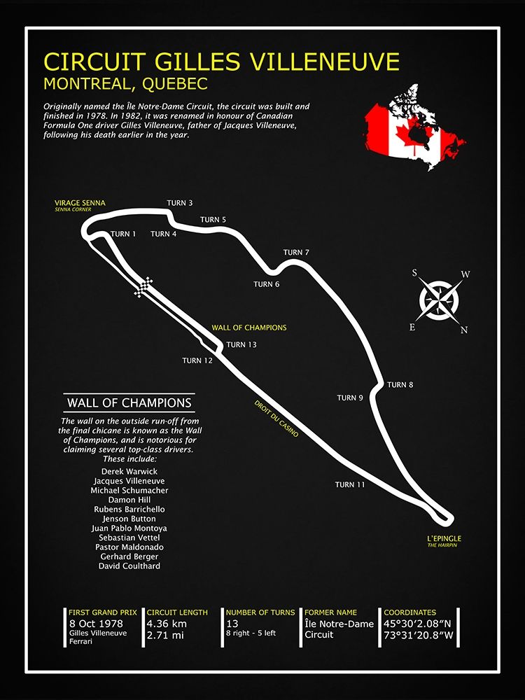 Gilles Villeneuve Circuit BL art print by Mark Rogan for $57.95 CAD
