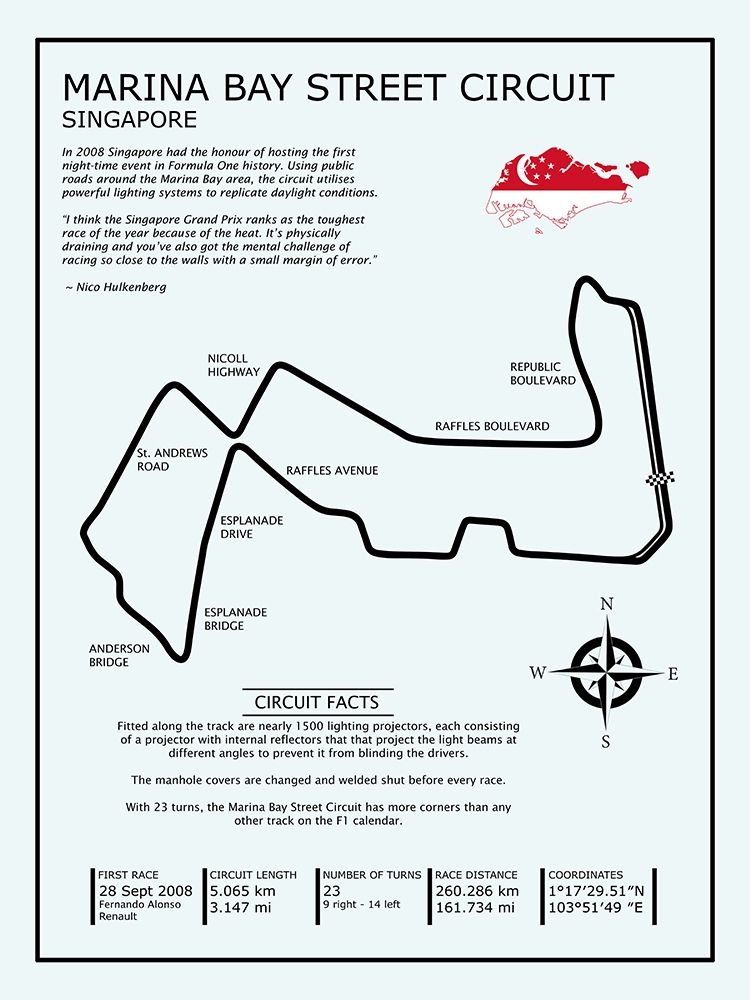 Marina Bay Circuit art print by Mark Rogan for $57.95 CAD