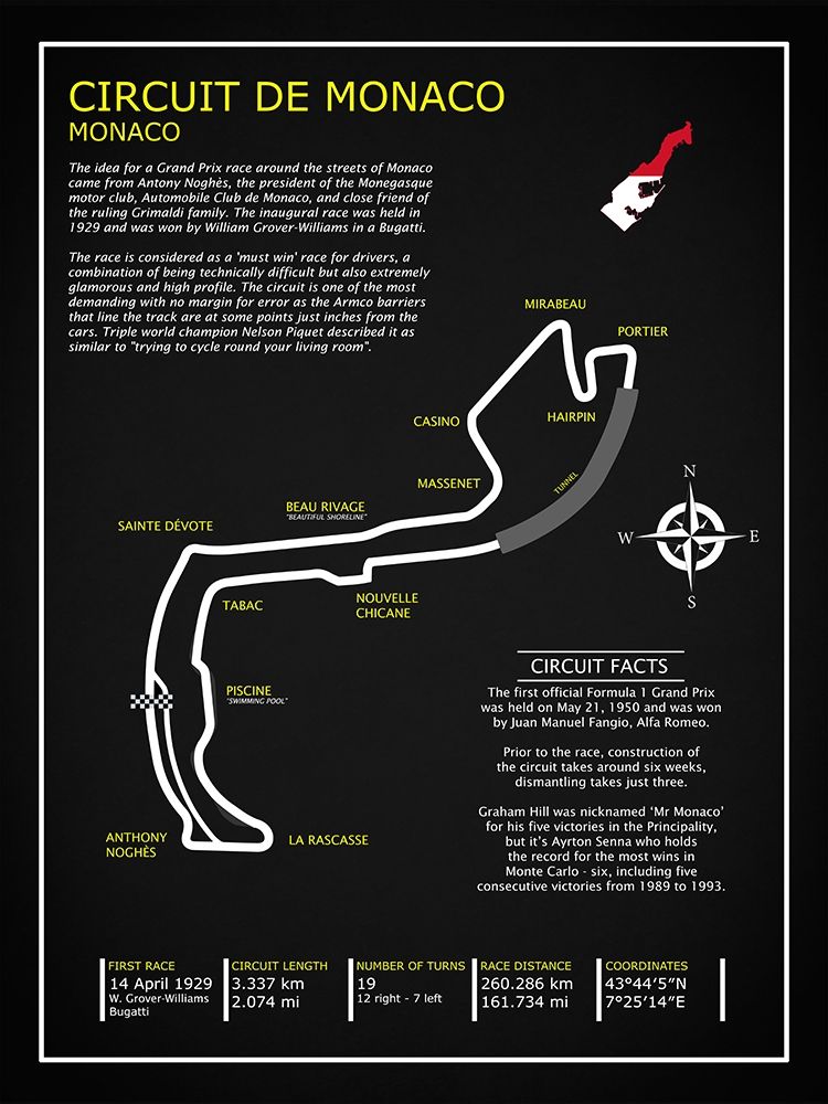 Monaco Circuit BL art print by Mark Rogan for $57.95 CAD