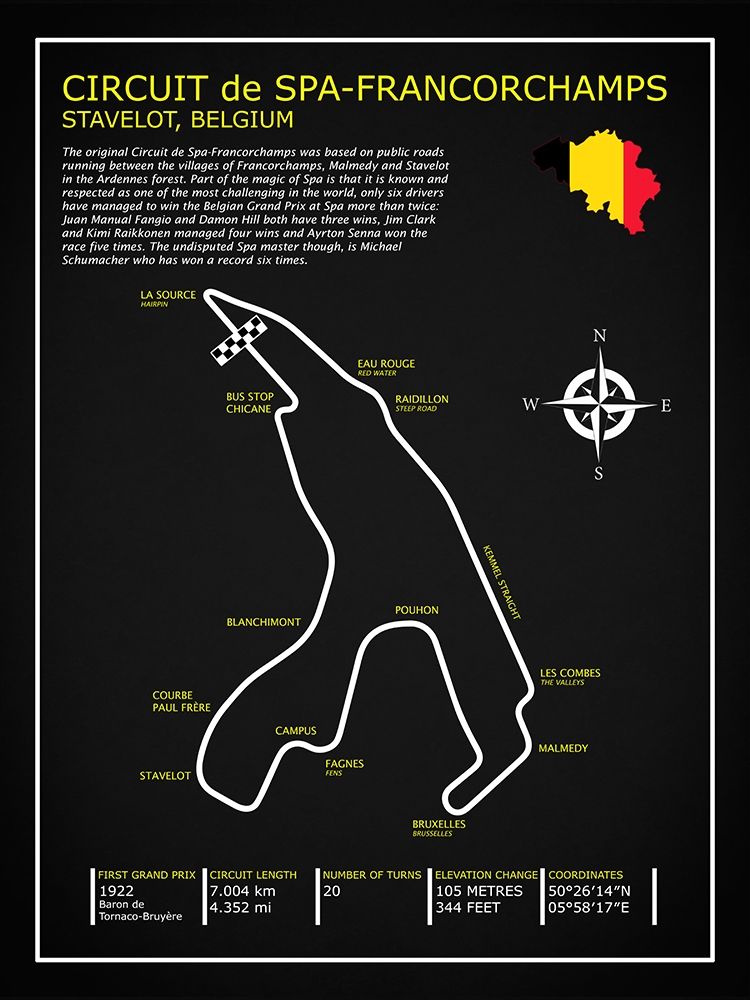 Spa-francorchamps Circuit BL art print by Mark Rogan for $57.95 CAD