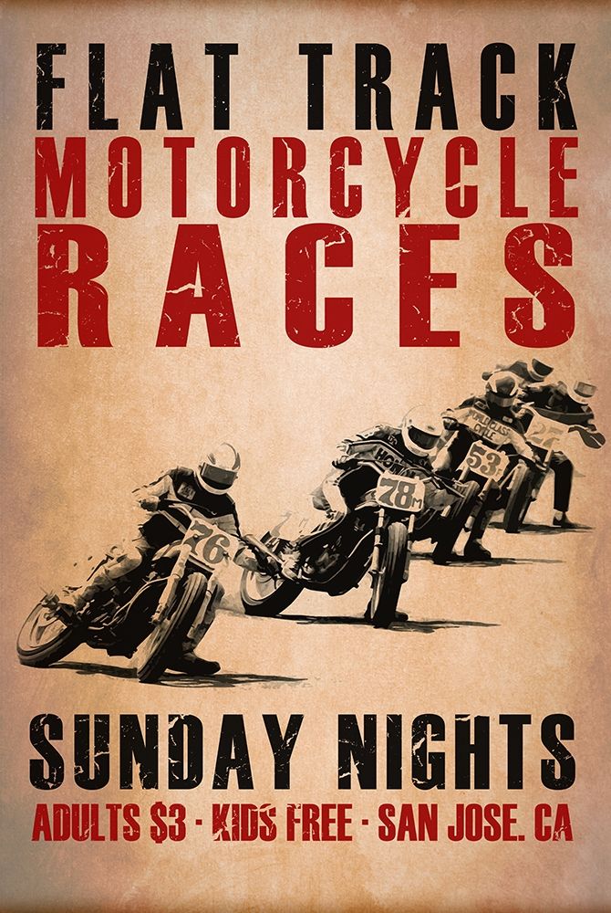 Flat Track Racers art print by Mark Rogan for $57.95 CAD