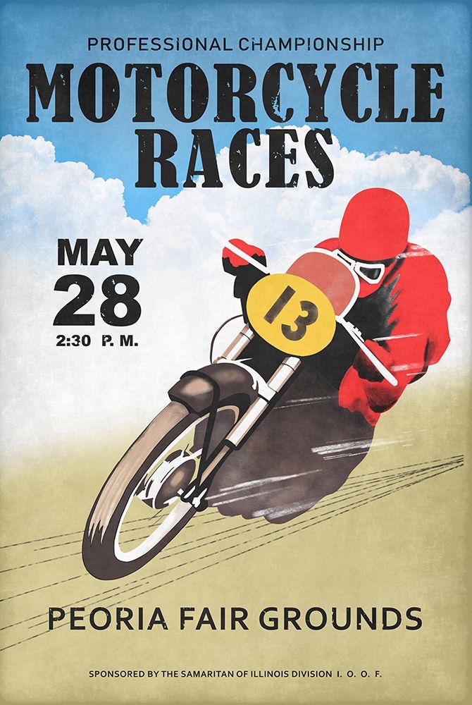 Motor-Cycle Races Roanoke art print by Mark Rogan for $57.95 CAD