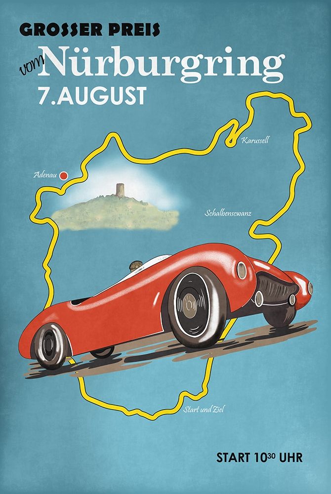 Nurburgring Motorcycle Racing art print by Mark Rogan for $57.95 CAD