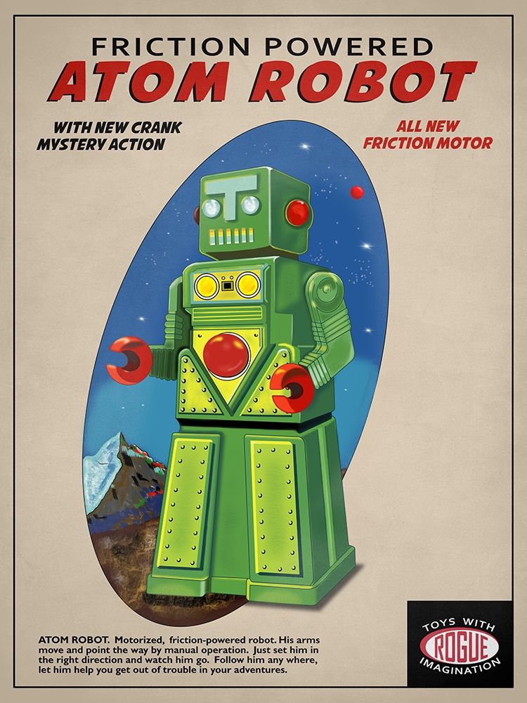 Atom Robot art print by Mark Rogan for $57.95 CAD
