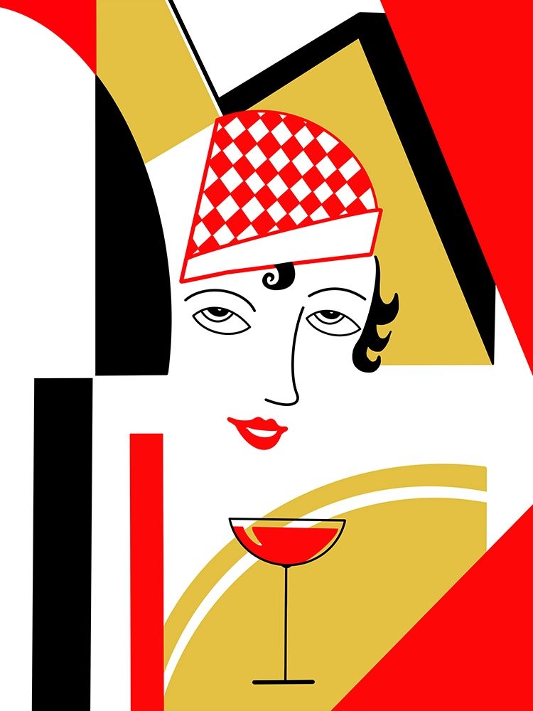 Girl And Drink art print by Mark Rogan for $57.95 CAD