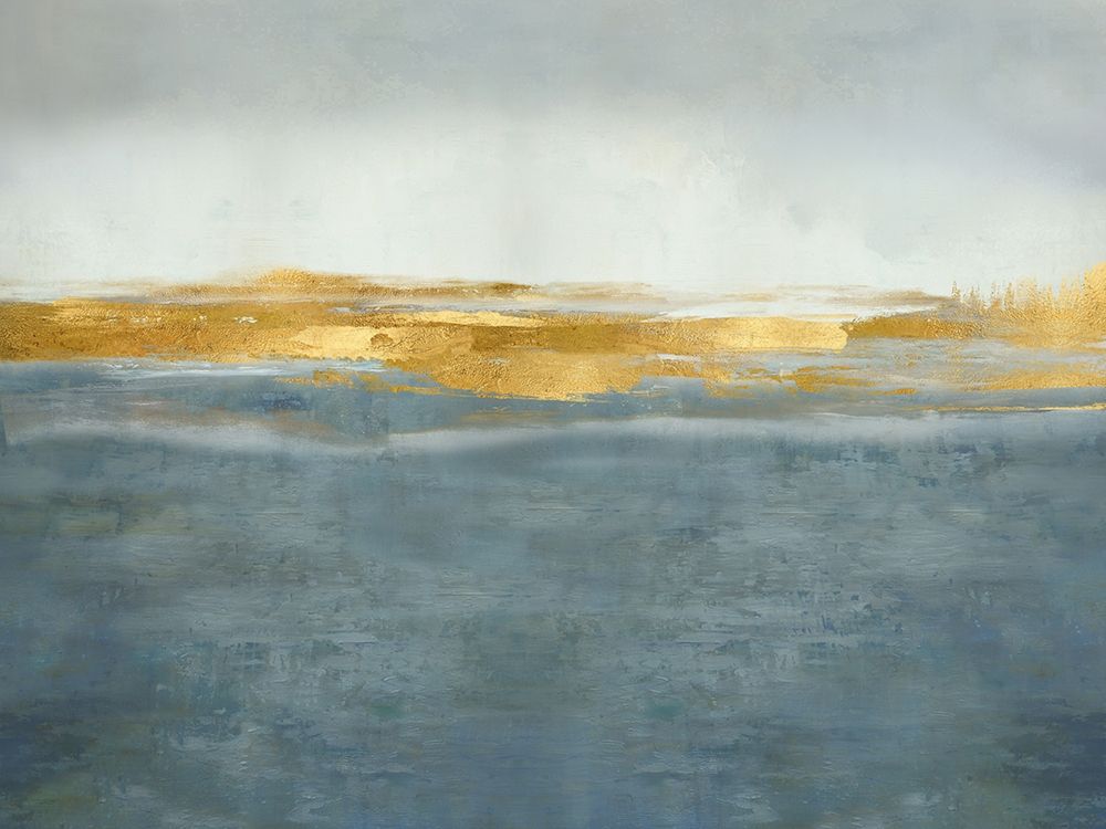 Linear Gold on Azure art print by Jake Messina for $57.95 CAD