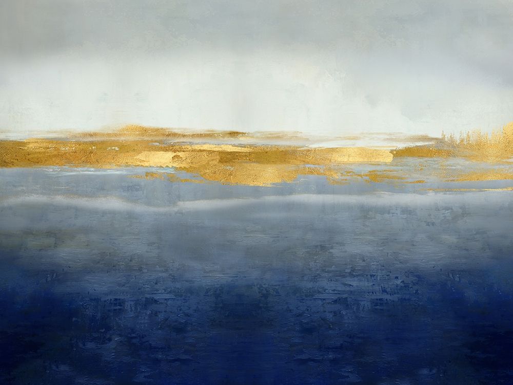 Linear Gold on Indigo art print by Jake Messina for $57.95 CAD