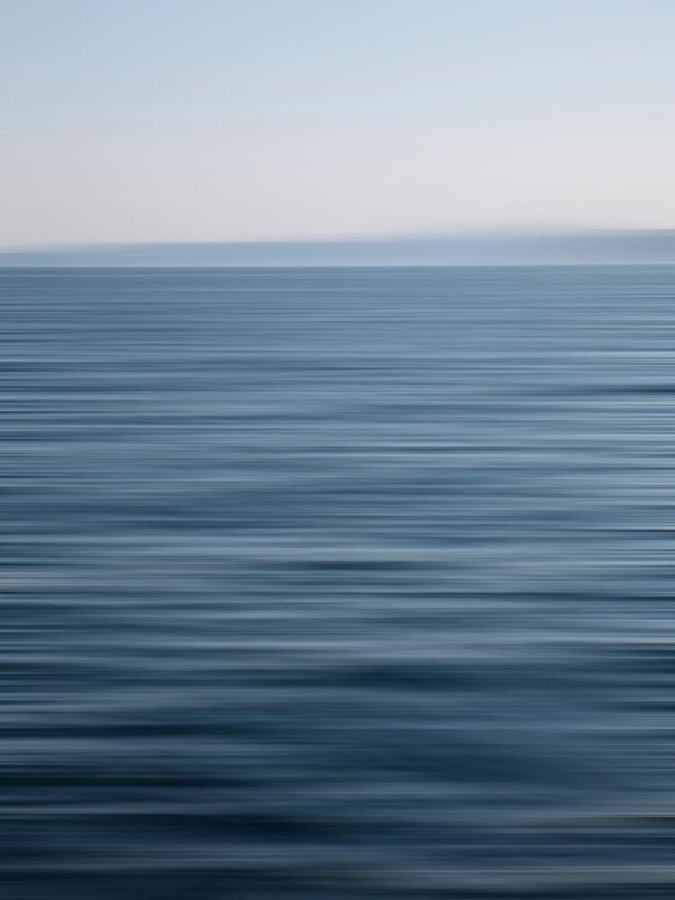 Abstract blue horizon art print by Savanah Plank for $57.95 CAD