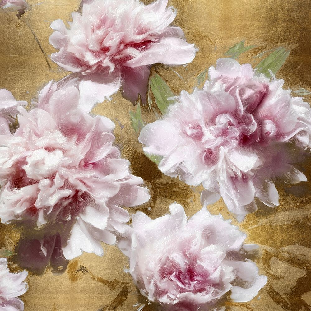 Peonies on Gold I art print by Shawna Sullivan for $57.95 CAD