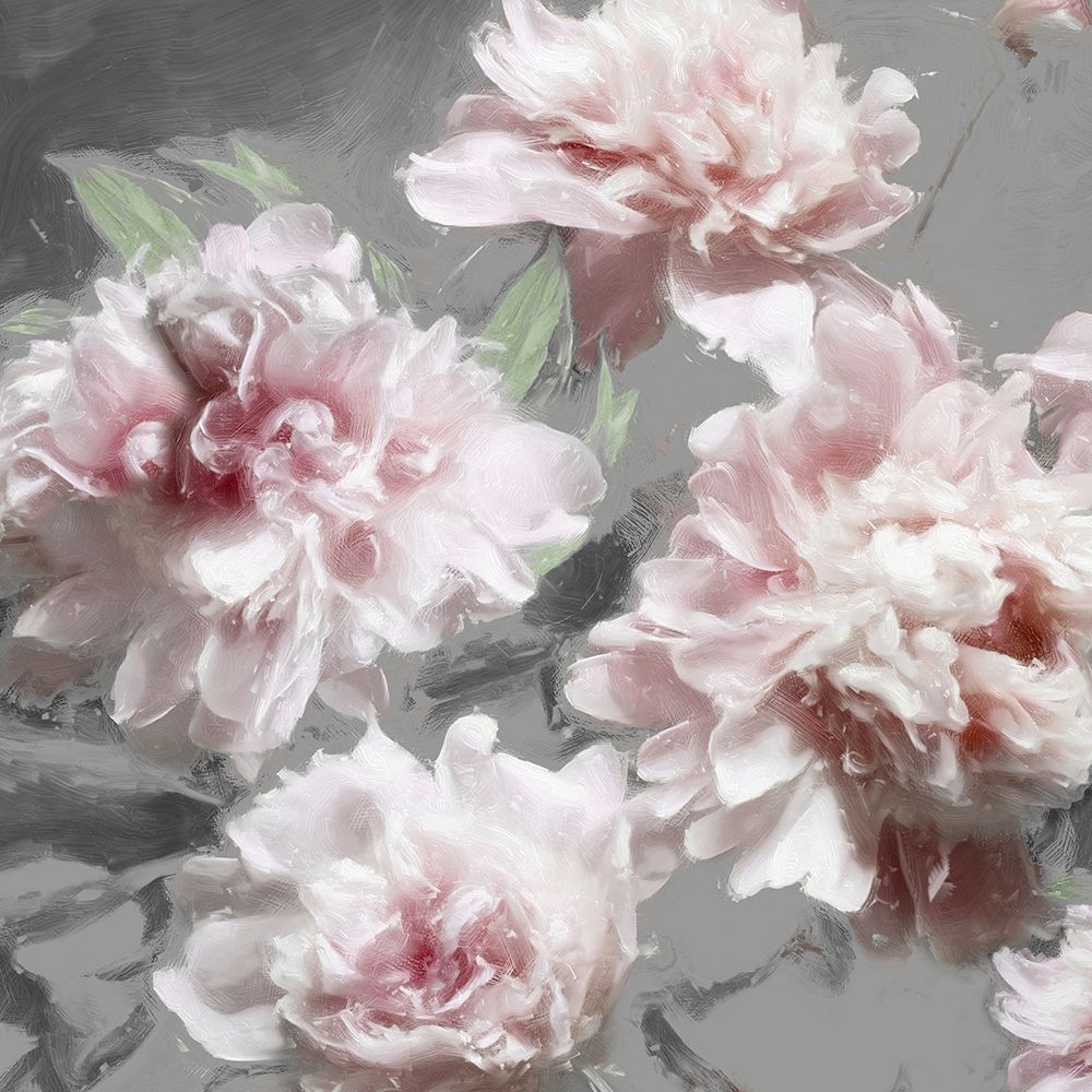 Peonies on Gray I art print by Shawna Sullivan for $57.95 CAD