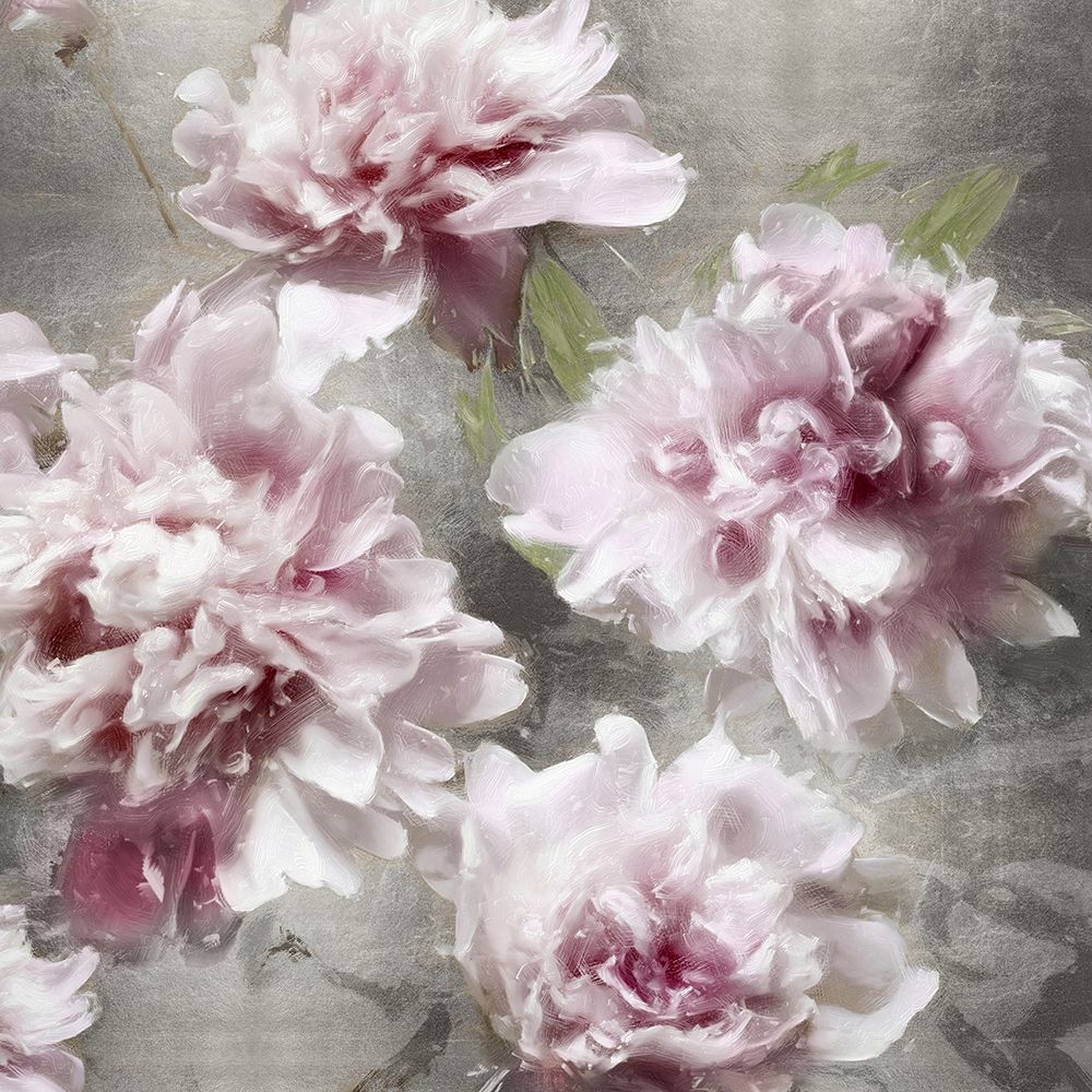 Peonies on Silver I art print by Shawna Sullivan for $57.95 CAD