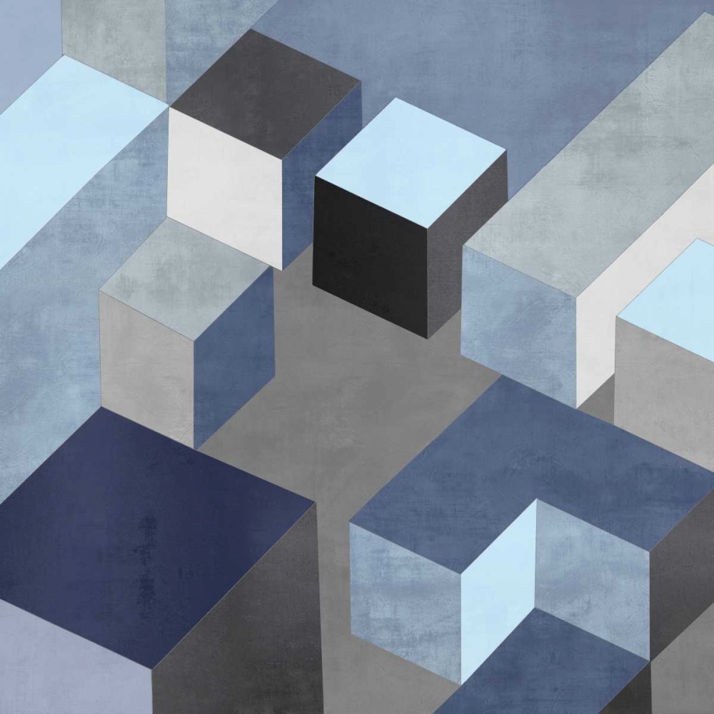 Cubic in Blue I art print by Todd Simmions for $57.95 CAD