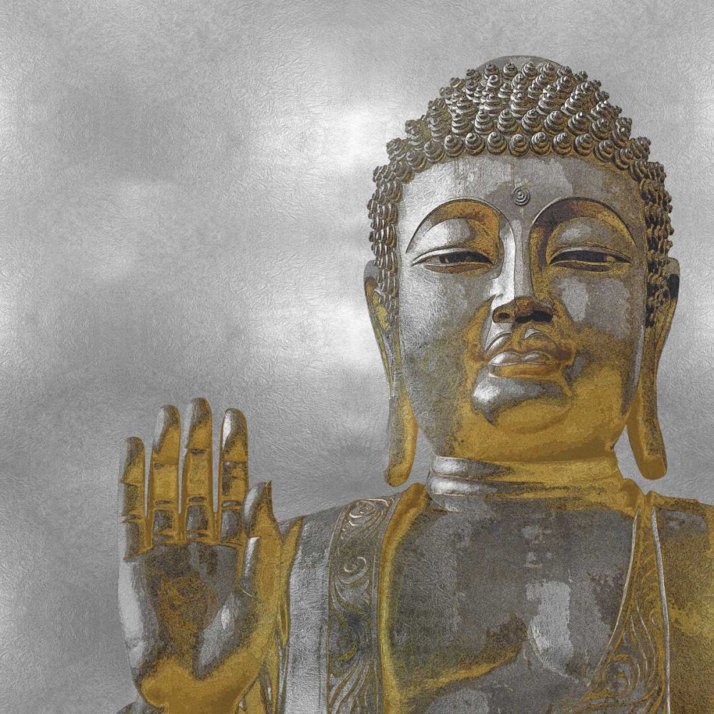 Silver and Gold Buddha art print by Tom Bray for $57.95 CAD