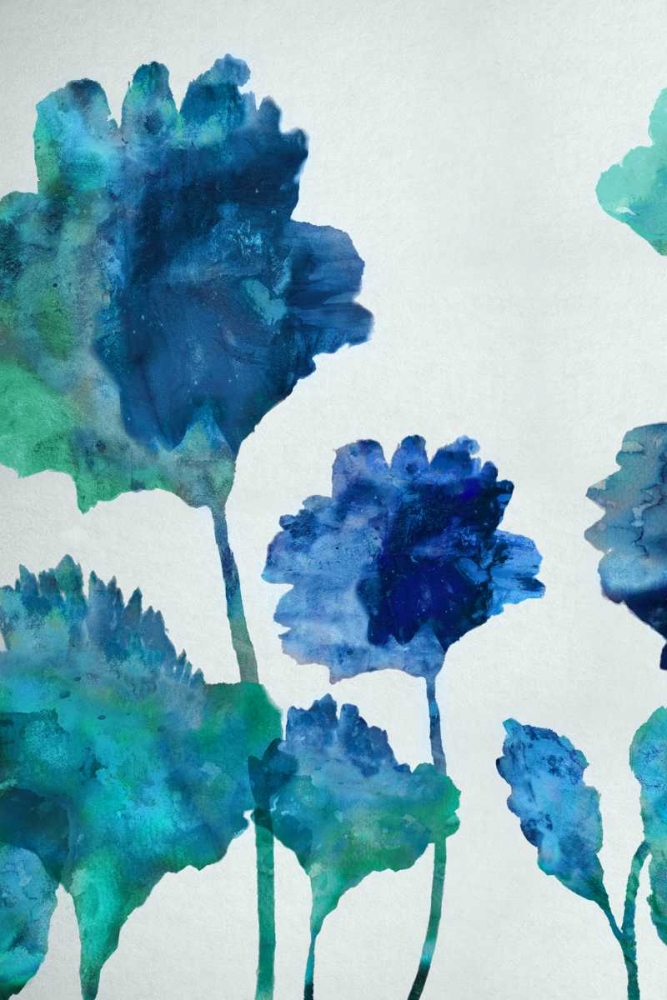 Aqua Blossom Triptych I art print by Vanessa Austin for $57.95 CAD