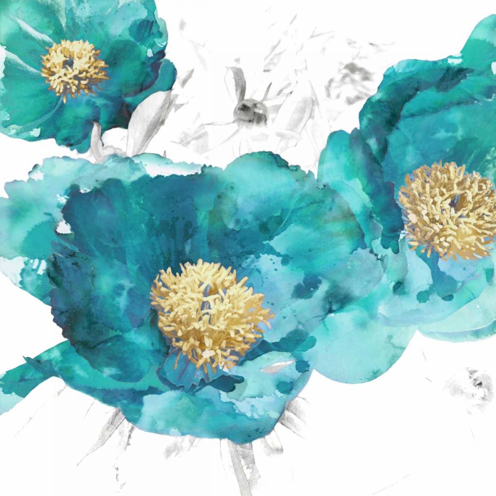 Aqua Trio I art print by Vanessa Austin for $57.95 CAD