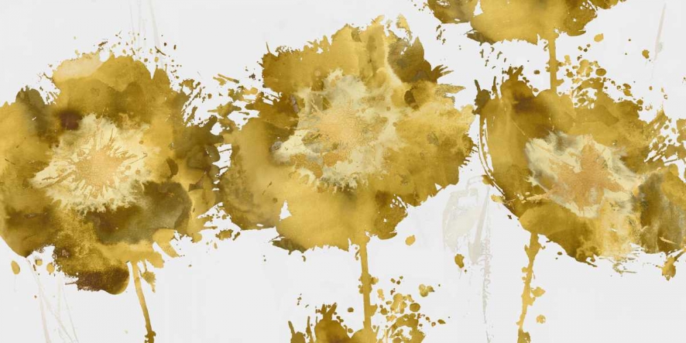 Golden Fower Burst Trio art print by Vanessa Austin for $57.95 CAD