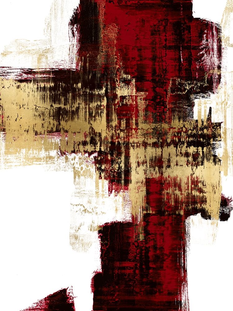 Kinetic Gold on Red I art print by Alex Wise for $57.95 CAD