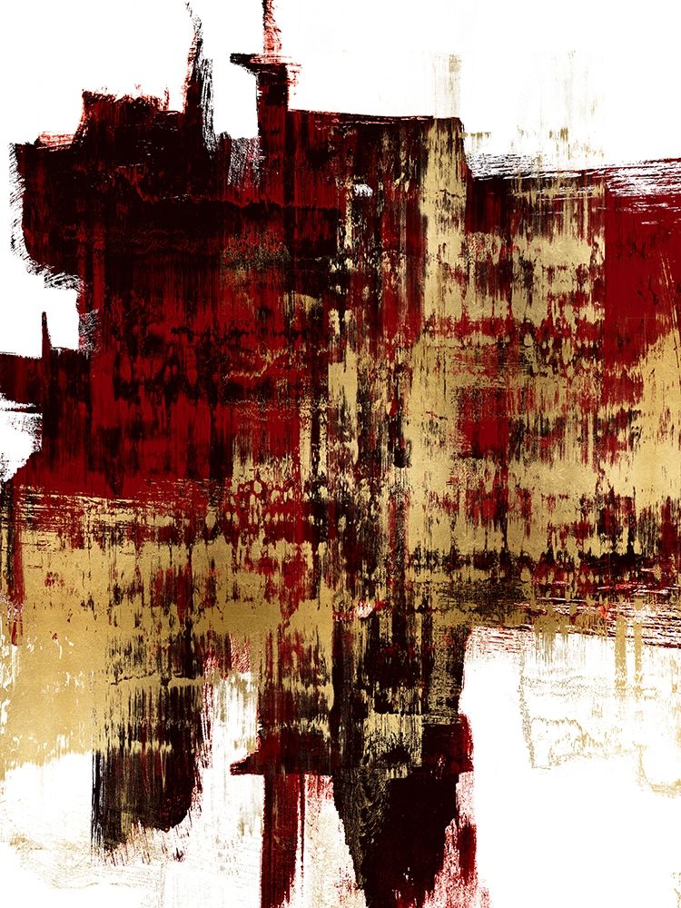 Kinetic Gold on Red II art print by Alex Wise for $57.95 CAD