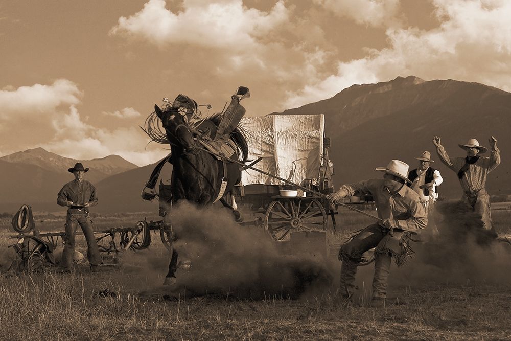 Bucking the Biscuits art print by Robert Dawson for $57.95 CAD