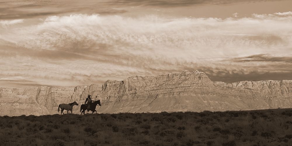 Trailing Home ~ Sepia art print by Robert Dawson for $57.95 CAD