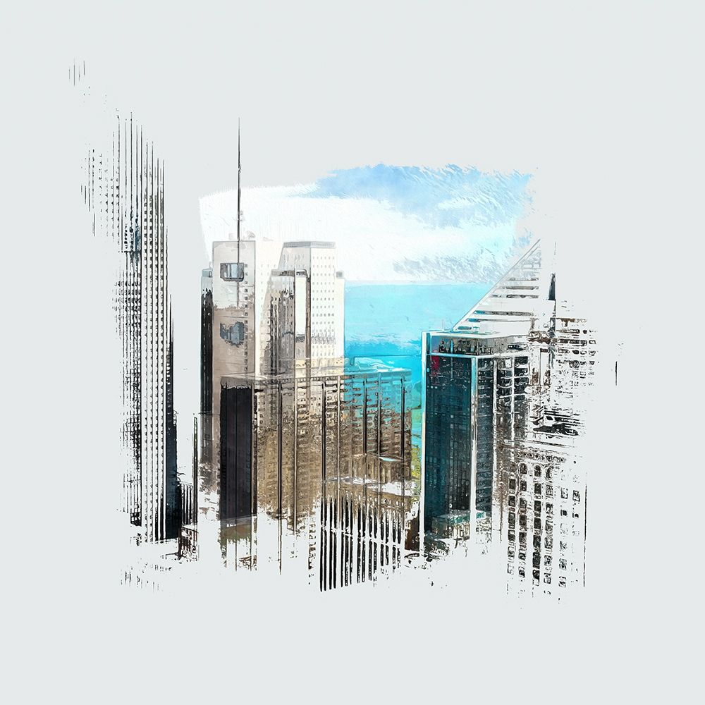 Chicago Skyline II art print by Ronald Bolokofsky for $57.95 CAD