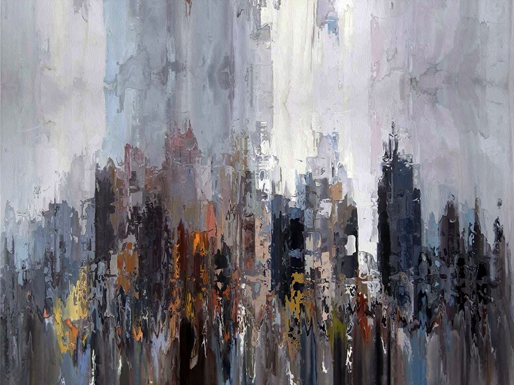 Metro Skyline art print by Ronald Bolokofsky for $57.95 CAD