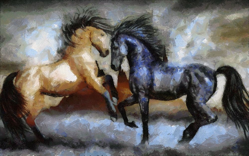 Horse Play I art print by Ronald Bolokofsky for $57.95 CAD