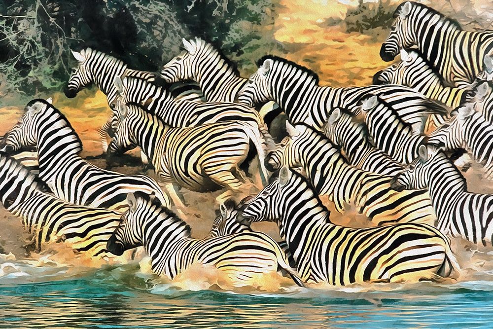 At the Drinking Hole art print by Ronald Bolokofsky for $57.95 CAD