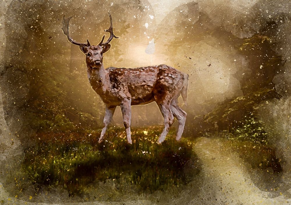 Deer In the Forest art print by Ronald Bolokofsky for $57.95 CAD