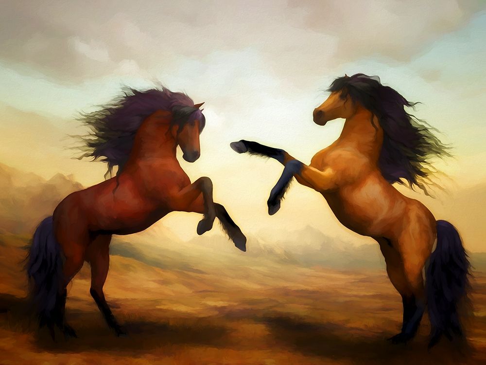 Horsing Around III art print by Ronald Bolokofsky for $57.95 CAD