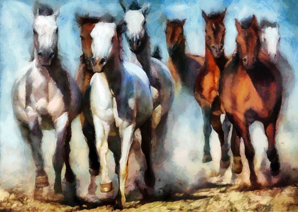 Running Herd III art print by Ronald Bolokofsky for $57.95 CAD