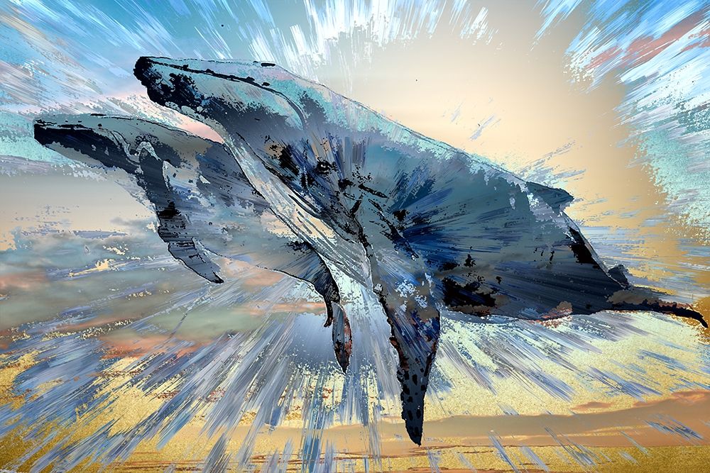 Two More Blue Whales art print by Ronald Bolokofsky for $57.95 CAD